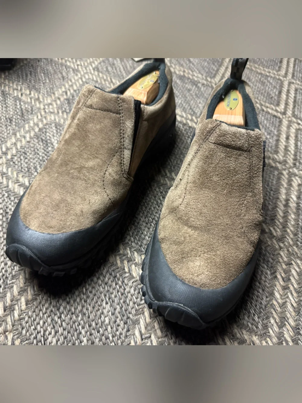 Merrell Shiver Moc 2 Shoes Mens 10.5 Black Leather Waterproof Vibram Slip On